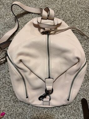 Rebecca Minkoff Pale Blush Pebbled Leather Backpack